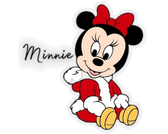 Minnie Mouse. Kiss-Cut Sticker.  Christmas Sticker. Stocking Stuffers. Cartoon.