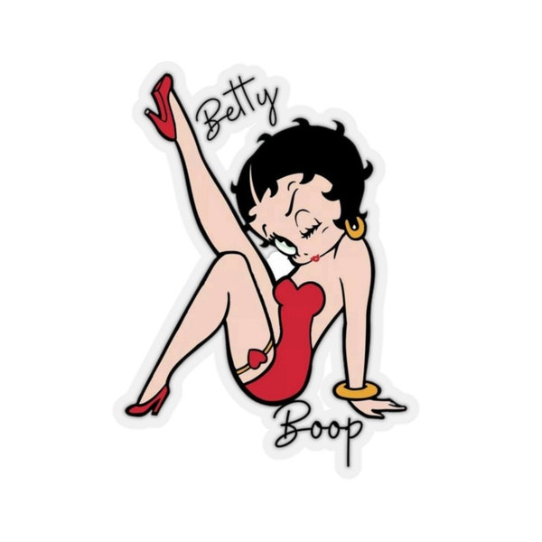 Betty Boop. Kiss-Cut Sticker. Cartoon Sticker. Valentines Day Gift for Her. New