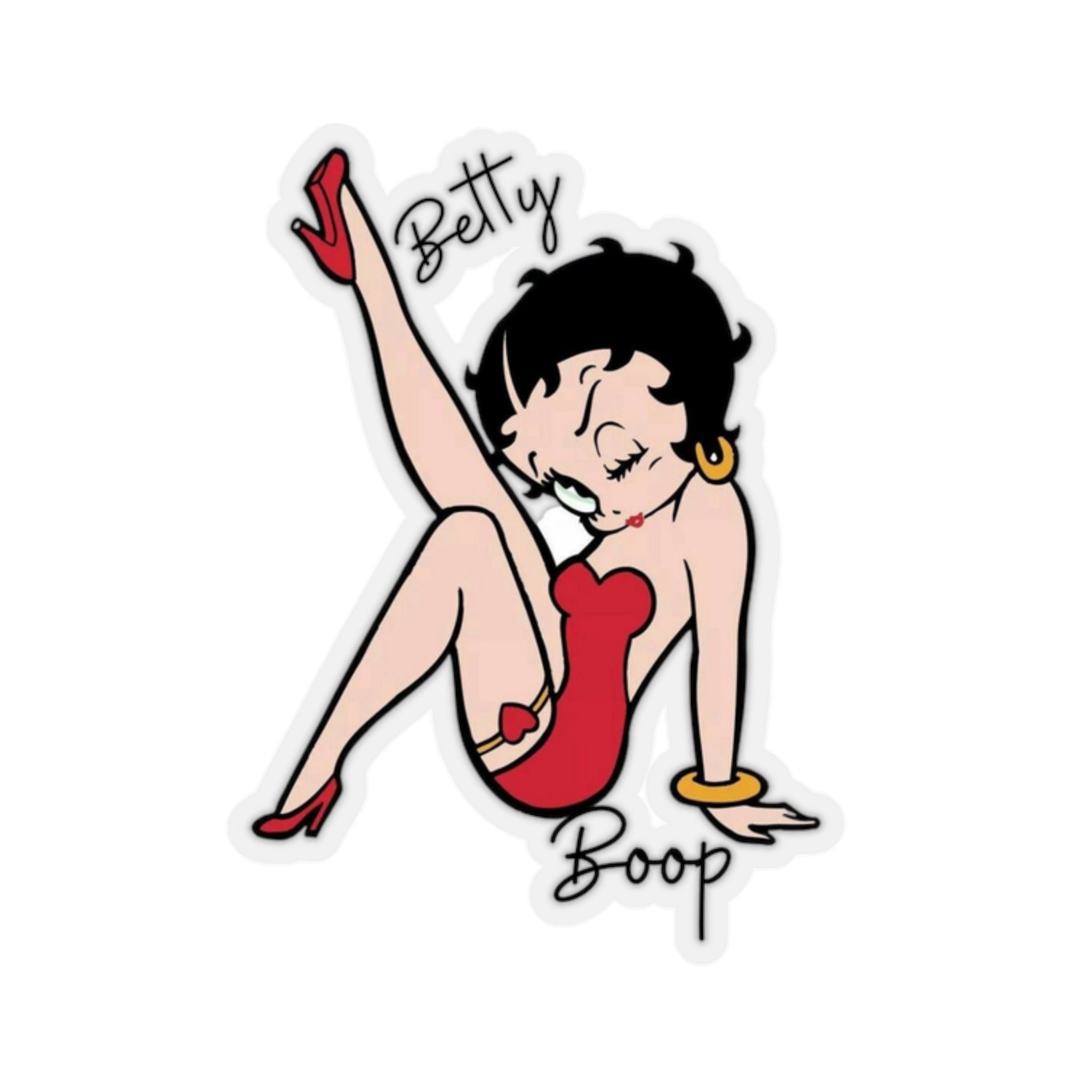 Betty Boop Betty Blowing Kiss Star Yoga Mat