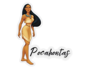 Pocahontas. Kiss-Cut Sticker. Cartoon. Princess. Scrapbooking. Gift. Single Stickers. Collector. Custom Design. Easy Peel. Gift for Crafting