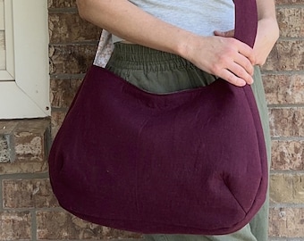 Gemakkelijk patroon hobo-tas, naaipatroon schoudertas, dubbelzijdig naaipatroon hobo-tas, naaipatroon voor beginners, patroon direct downloaden