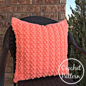 Crochet Pillow Pattern//Crochet Pattern//Large Crochet Pillow//20x20 Pillow