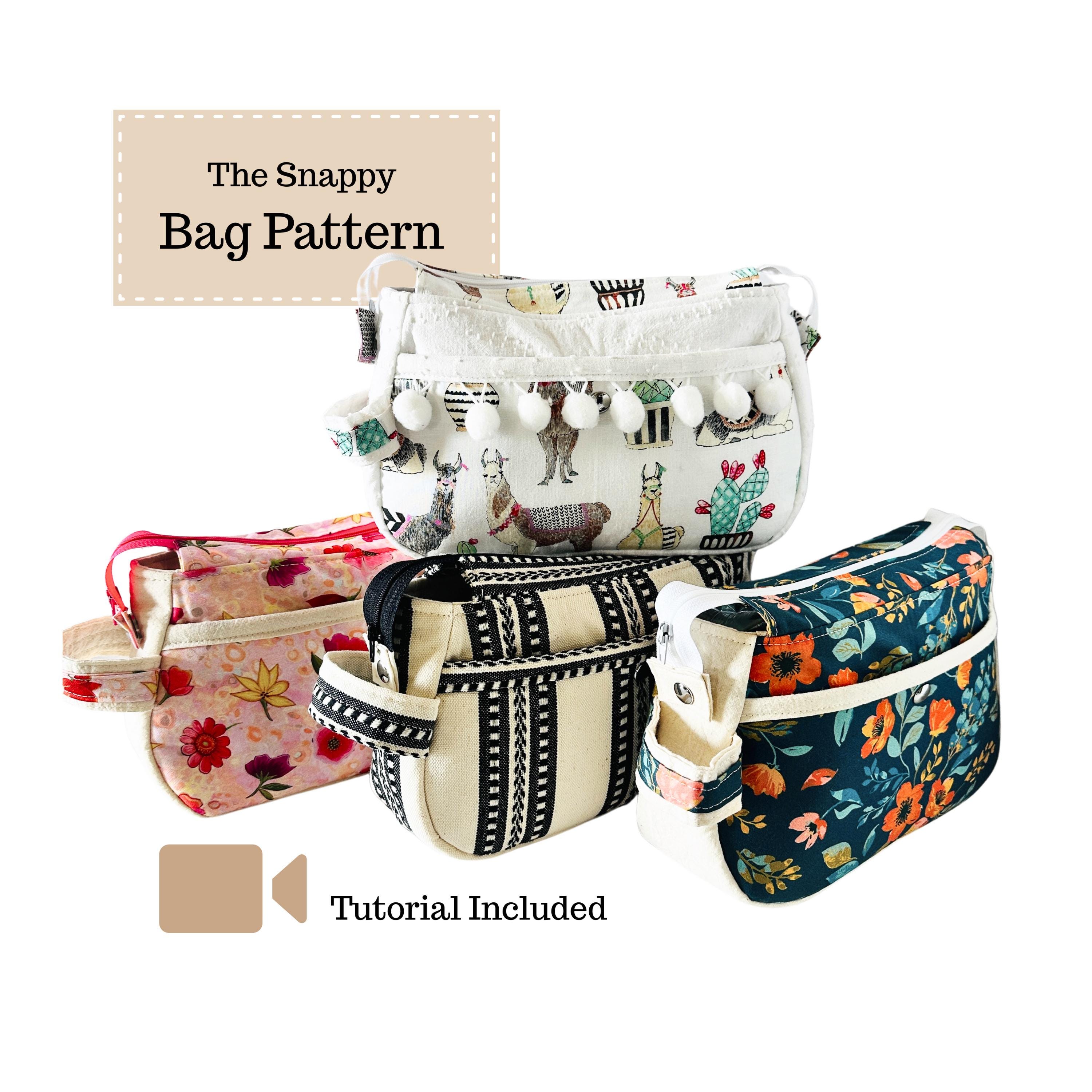 Bag Pattern PDF Makeup Bag, Small Project Bag, Toiletry Bag