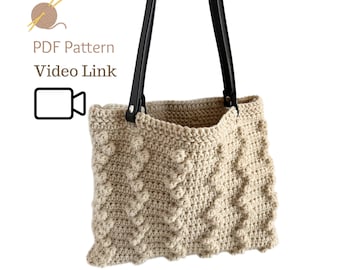 Crochet Tote Bag Pattern//Crochet Bag Pattern PDF//Advanced Beginner Crochet Bag Pattern