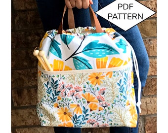 PROJECT BAG PATTERN//Knitting Bag//Project Bag//Bag Pattern pdf//Bag Pattern