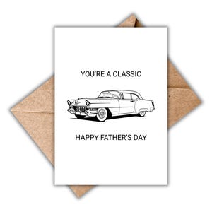 Vatertagskarte für Auto liebevollen Vater, du bist ein Klassiker, Digital Download 5 x 7 Karte