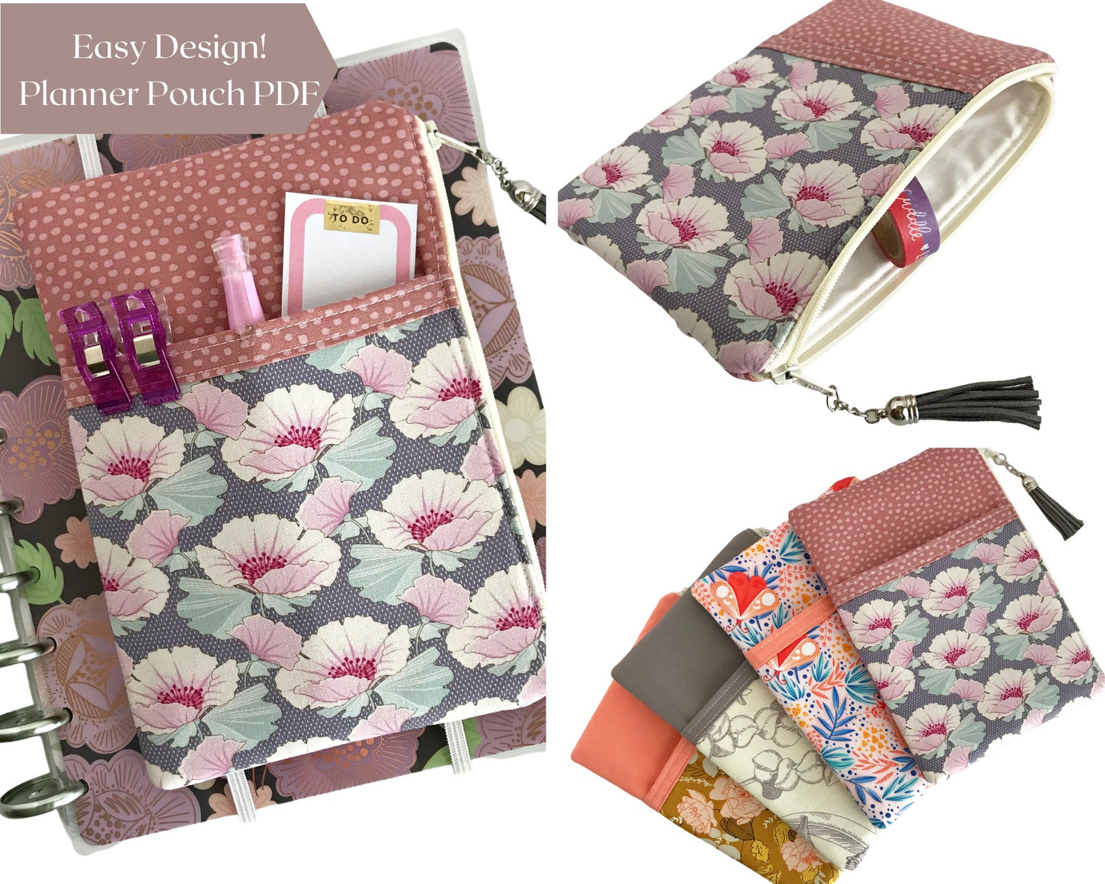 Planner Pouch Pattern Pdf//zipper Pouch Pattern//bag Pattern PDF Etsy