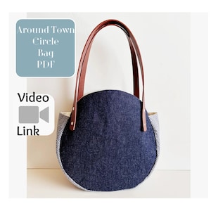 Schultertasche Schnittmuster Kreistasche PDF, Anfänger Schnittmuster, Tasche Schnittmuster, Schultertasche Schnittmuster, Kreistasche Schnittmuster