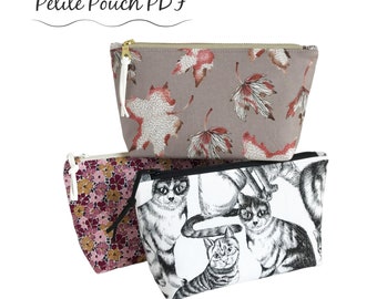 Bag Pattern Sewing PDF//Easy Sewing Pattern//Zipper Pouch Pattern//Beginner Bag Pattern//Video Tutorial//Small Makeup Bag Pattern