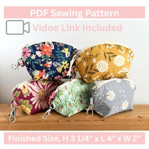 Keychain Pouch Sewing Pattern: Mini Zipper Bag (PDF Pattern)