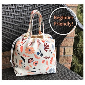 Sewing Patterns Bags//Drawstring Bag//Sewing Pattern//Project Bag Pattern//Sewing//Knitting