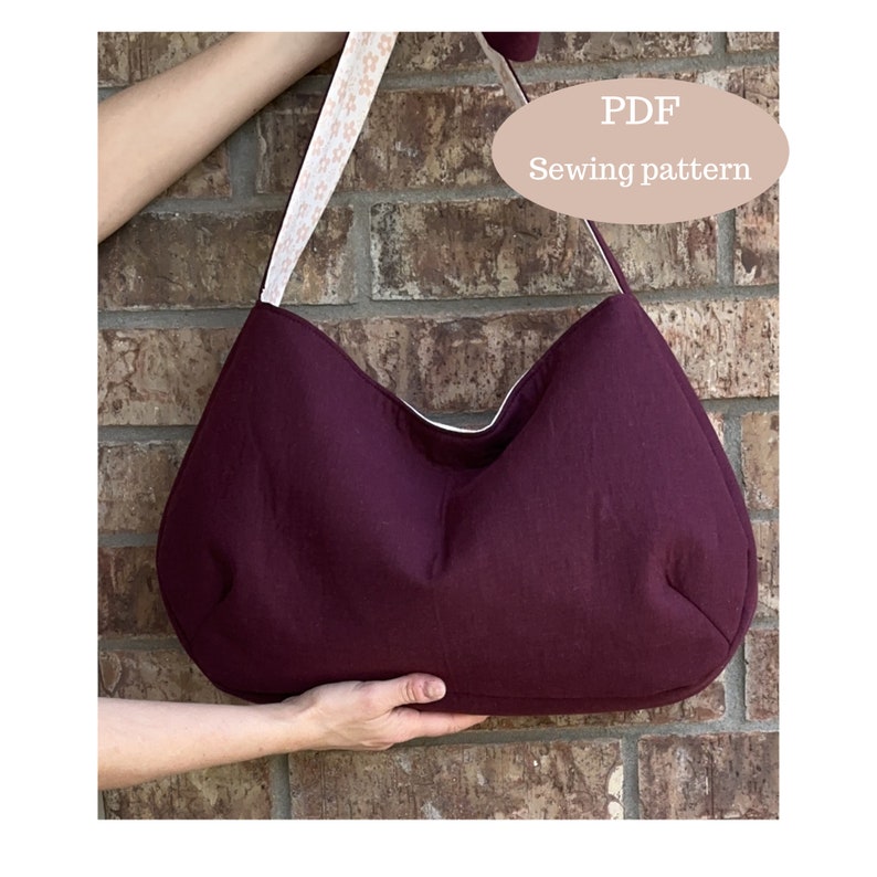 Hobo Crossbody Bag Sewing Pattern PDF | Slouchy Shoulder Bag Tutorial ...