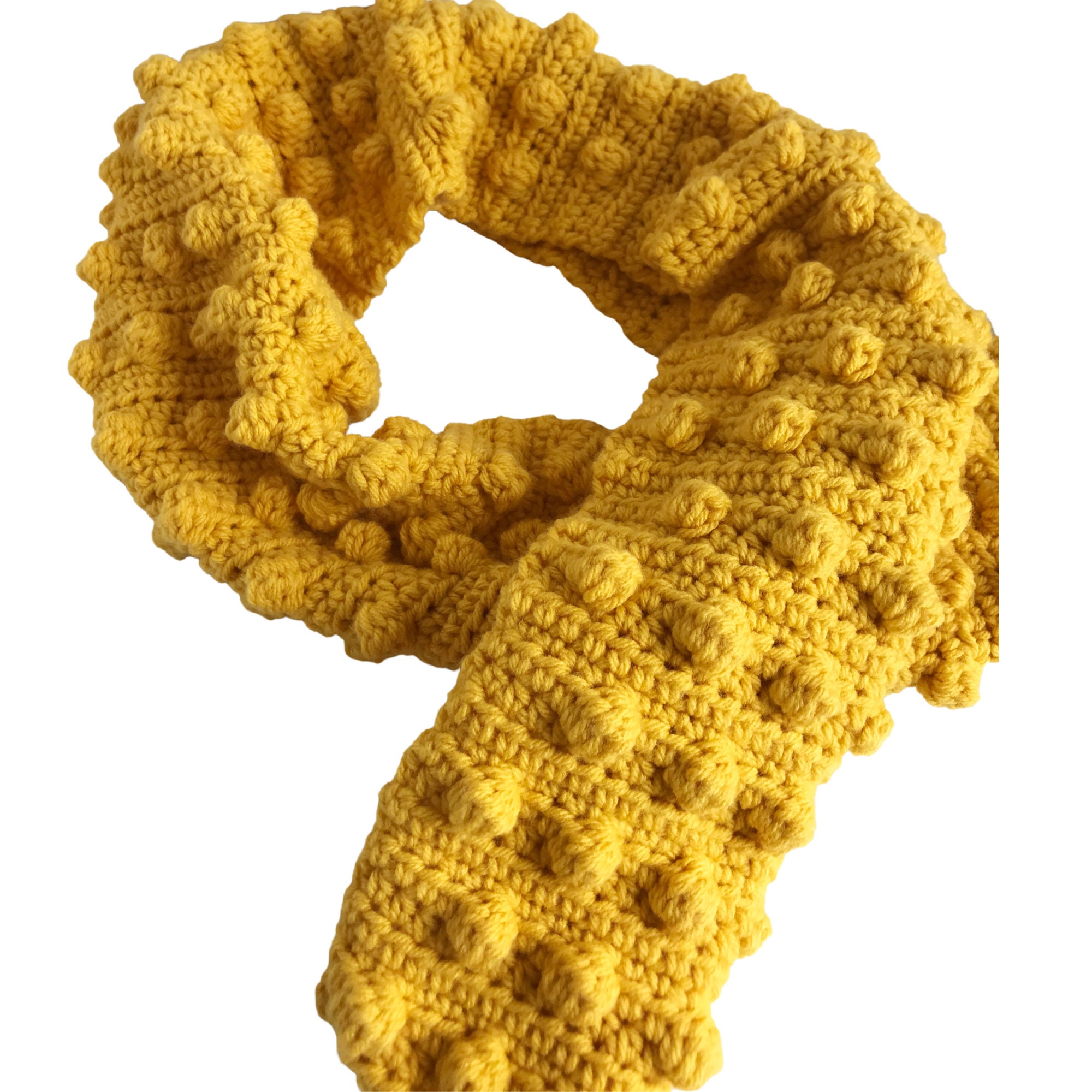 Bobble Scarf Crochet Pattern Scarf Pattern Beginner Crochet Etsy