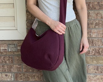 Patrón de costura en PDF para bolso bandolera hobo / Tutorial para bolso de hombro holgado / Bolso de uso diario DIY / Patrón de bolso de mano ideal para principiantes