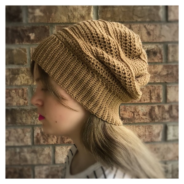 Crochet Pattern//Slouchy Beanie Pattern//Crochet Hat Pattern//Beanie Pattern//Crochet Hat PDF//Slouchy Beanie PDF