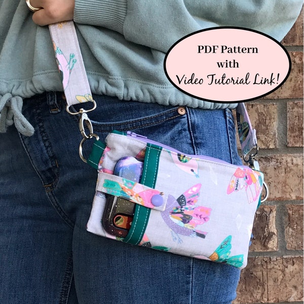 Sewing Patterns Bags//PDF Bag Pattern, Crossbody Bag Pattern//Wallet//Phone Pouch//Wristlet