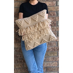 Crochet Pillow Pattern//Boho Pillow Pattern//Crochet PDF Pattern//Couch Pillow Pattern//Accent Pillow Pattern