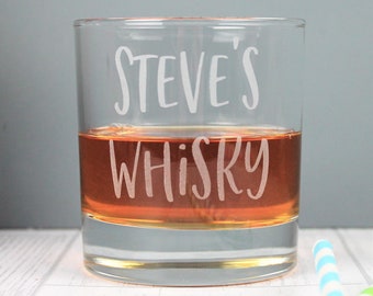 Personalised Whisky Glass Tumbler for Friend or Brother Birthday Gift Idea Whiskey