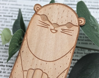 Otter Wooden Bookmark Book Lover Gift