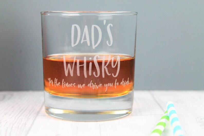 Dad's Whisky Funny Glass Tumbler for Dad Birthday Gift Etsy