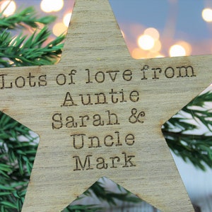 Baby's First Christmas Personalised Wooden Bauble Decoration image 7