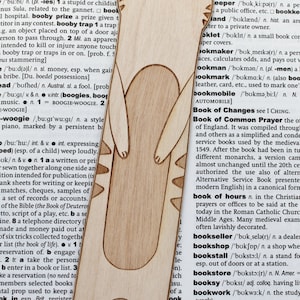 Wooden Cat Bookmark Personalised Engraved Book Lover Literary Gift Bookish Birthday image 2