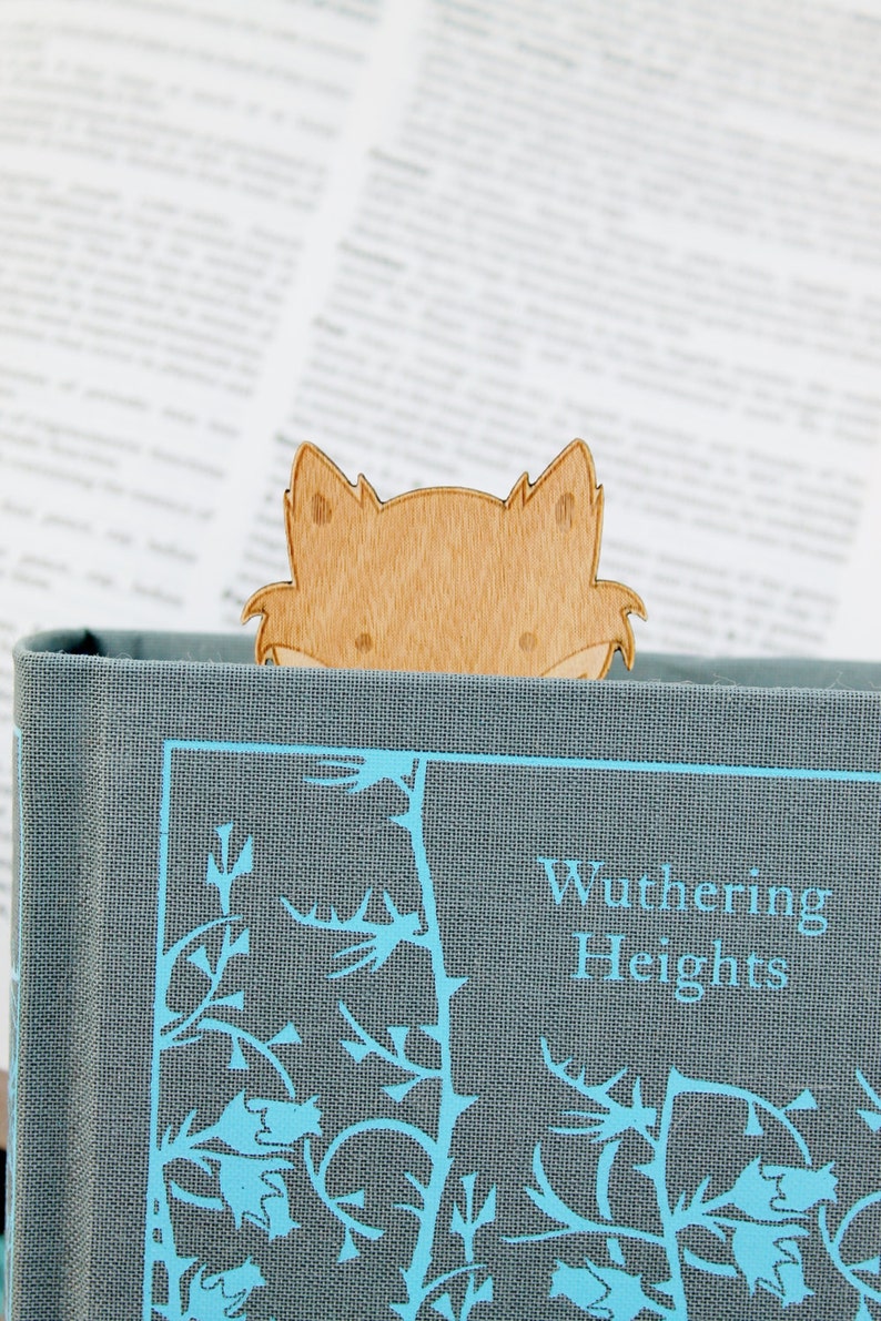 Fox Bookmark Wooden Engraved Cute Funny Book Geek Personalised Customised Woodland Bookworm image 5