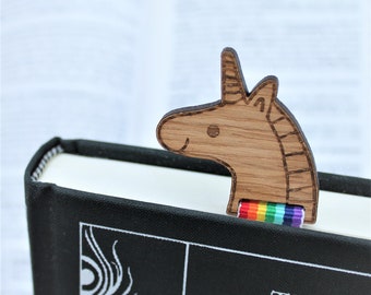 Rainbow Unicorn Bookmark - Fantasy Gift For Book Lovers