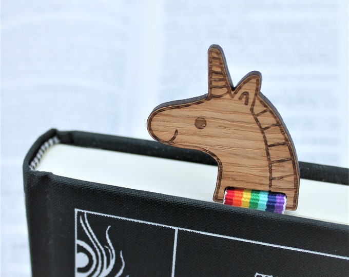 Rainbow Unicorn Bookmark - Fantasy Gift For Book Lovers