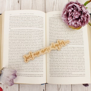 Book Lover Gift Funny Wooden Bookmark Just One More Chapter image 4