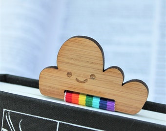 Rainbow Cloud Bookmark - Kawaii Gift For Kids