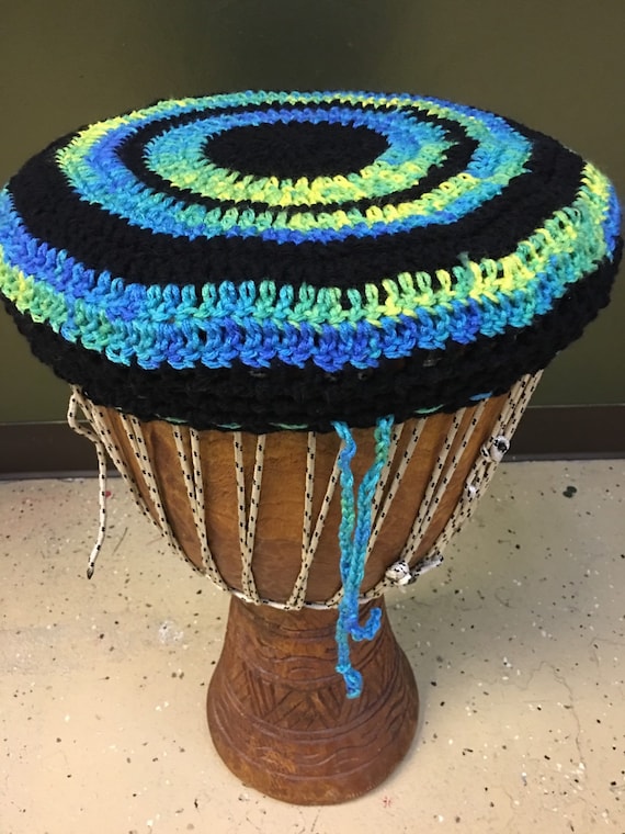 Handmade crochet african djembe drum hat / cover to keep drum Etsy