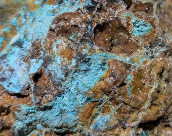 Arizona Malachite & Chrysocolla on Drusy Tenorite, Found Near the Planet Mine, AZ, USA