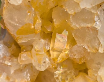 Natural Aura Quartz, Rainbow Golden Healer Crystal, Montgomery County, Arkansas