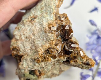 Spessartine Garnet with Clinozoisite, Inyo County, California Crystal