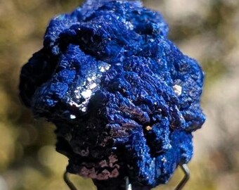 Utah Azurite Flower with Fibrous Malachite, La Sal, UT