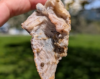 Drusy Quartz, Banded Chalcedony Crystal, Found in Morocco