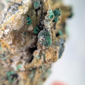 Arizona Botryoidal Malachite on Druzy Quartz Specimen, Planet Mine Find