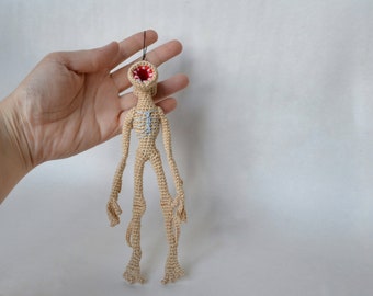 Light head Siren head Crochet doll Amigurumi keychain handmade figure Trevor Henderson Toys