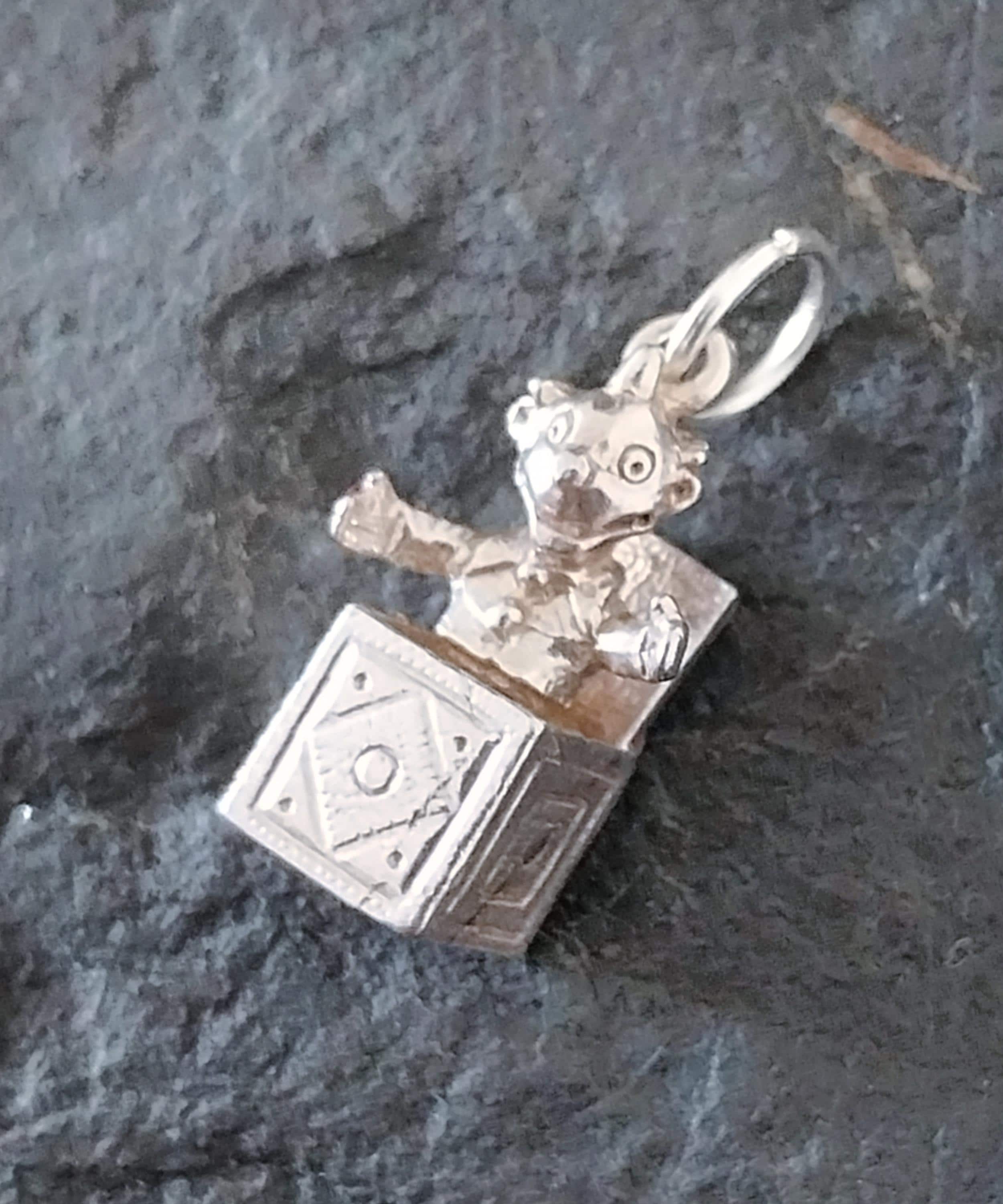 スターリングシルバー ジャックインアボックス おもちゃチャーム