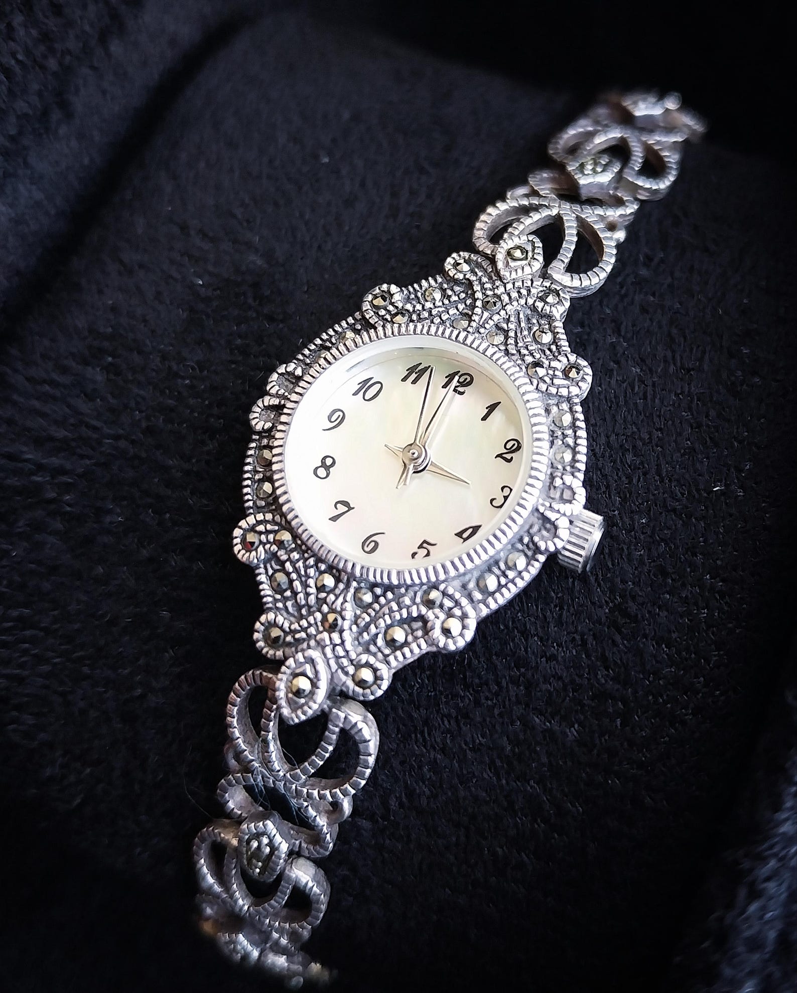 Vintage Sterling Silver Watch Art Deco Style 18cm 20 1g Etsy