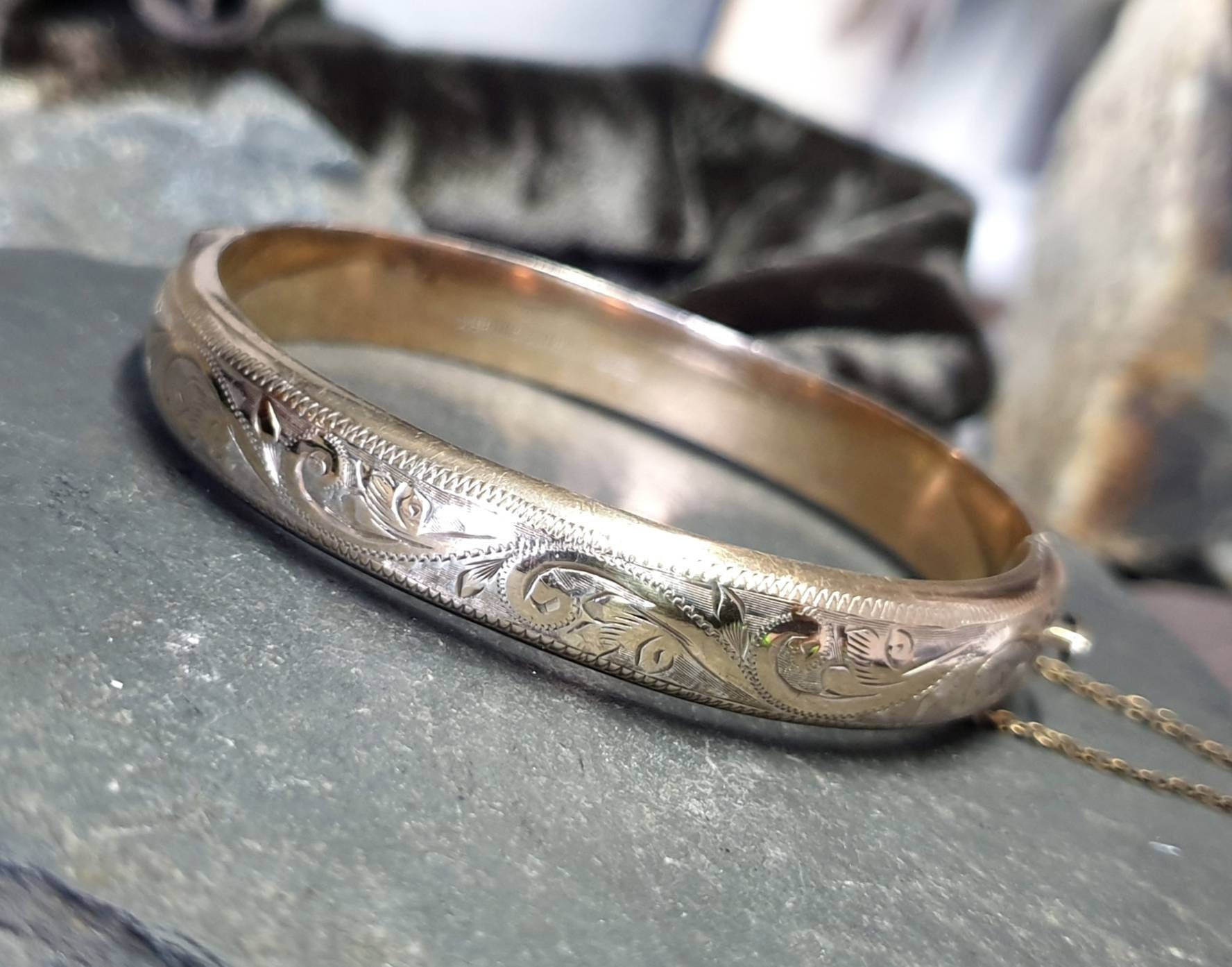 Vintage Sterling Silver Bangle Bracelet 1961 17.5g Etsy Australia