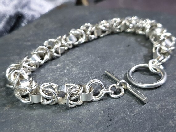 12mm T-Bar Toggle Chain Bracelet | Hand-Made Piece by Piece