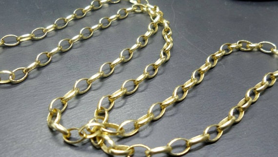 9ct GOLD BELCHER CHAIN Necklace 20 