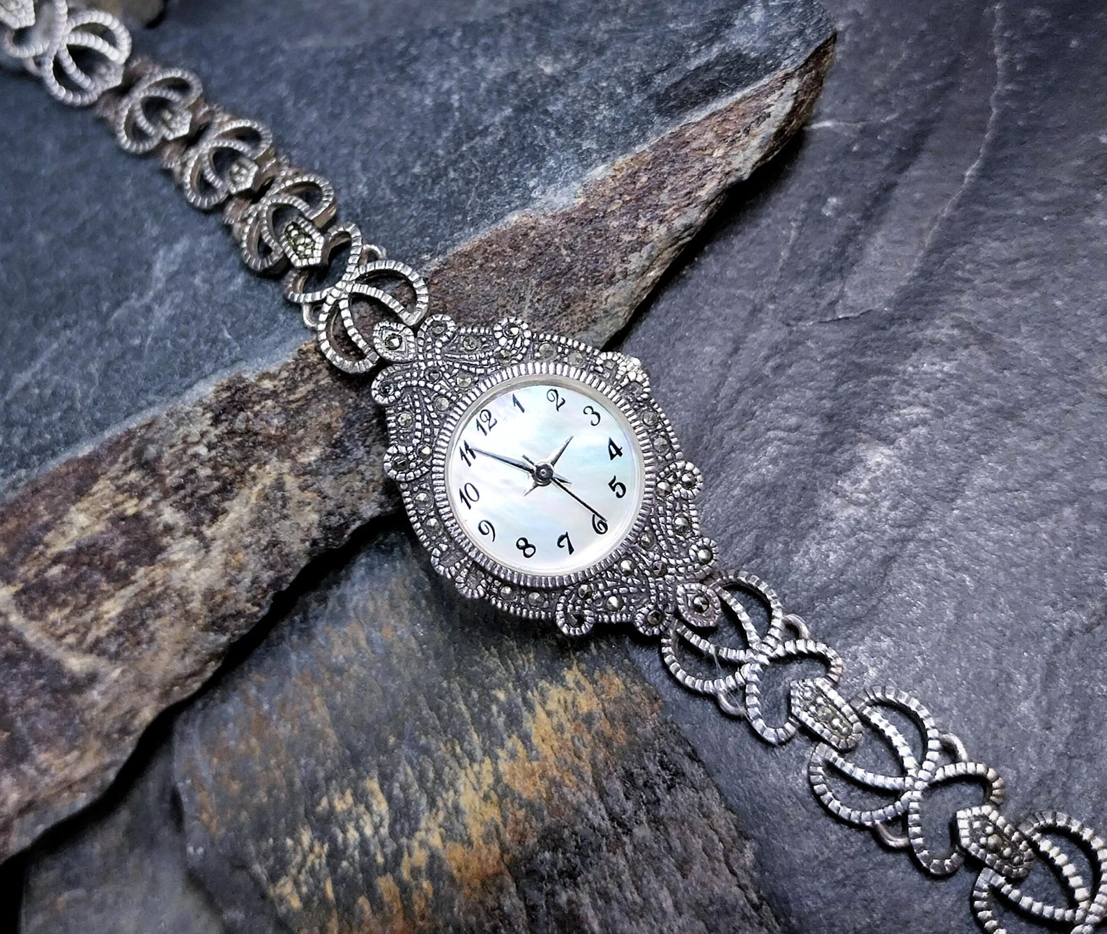 Vintage Sterling Silver Watch Art Deco Style 18cm 20 1g Etsy