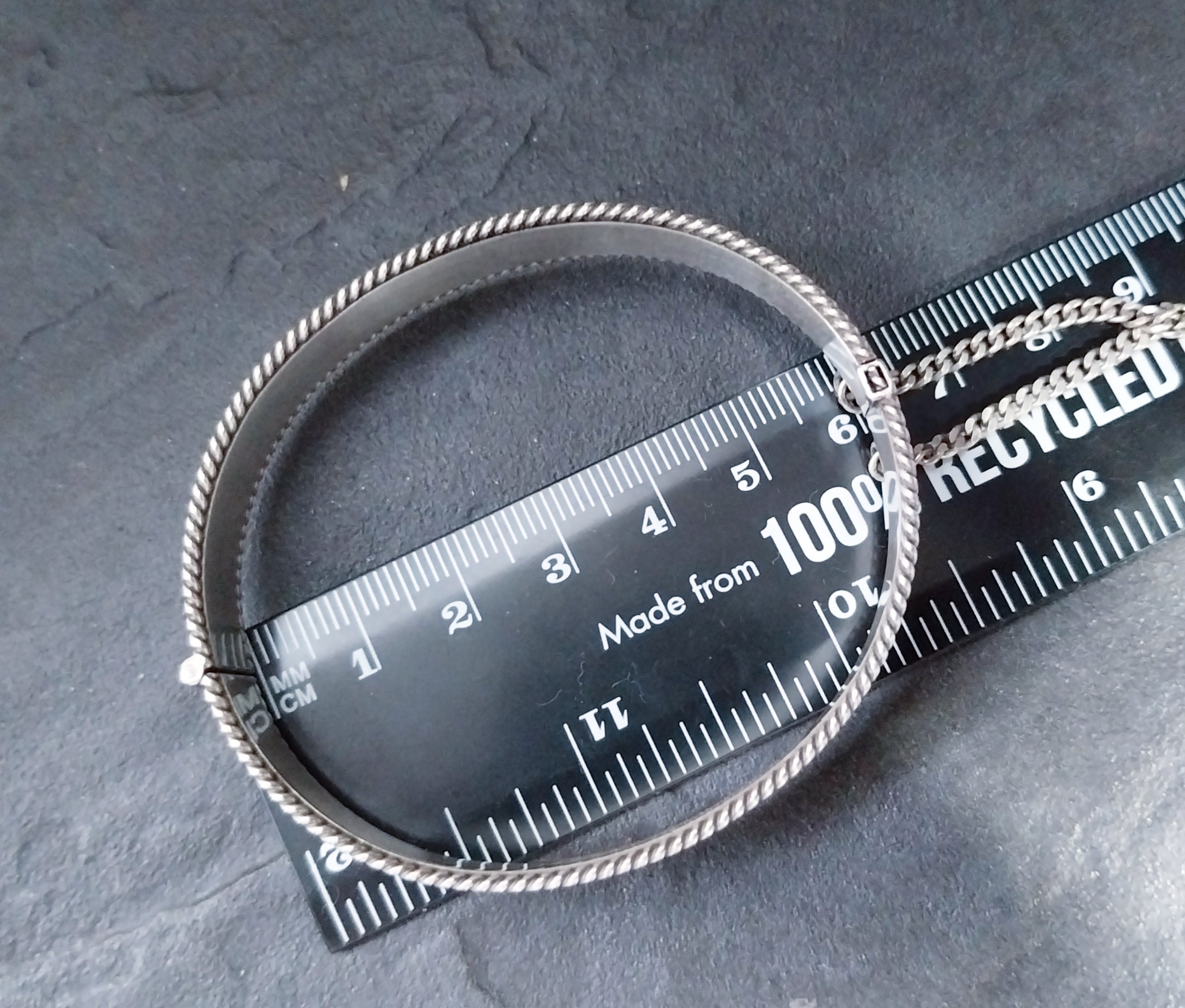 Vintage Sterling SILVER BANGLE Bracelet - C 1979 - 24.5g - Etsy