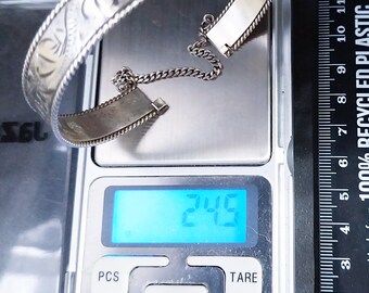 ヴィンテージ スターリングシルバー バングル ブレスレット - 1979