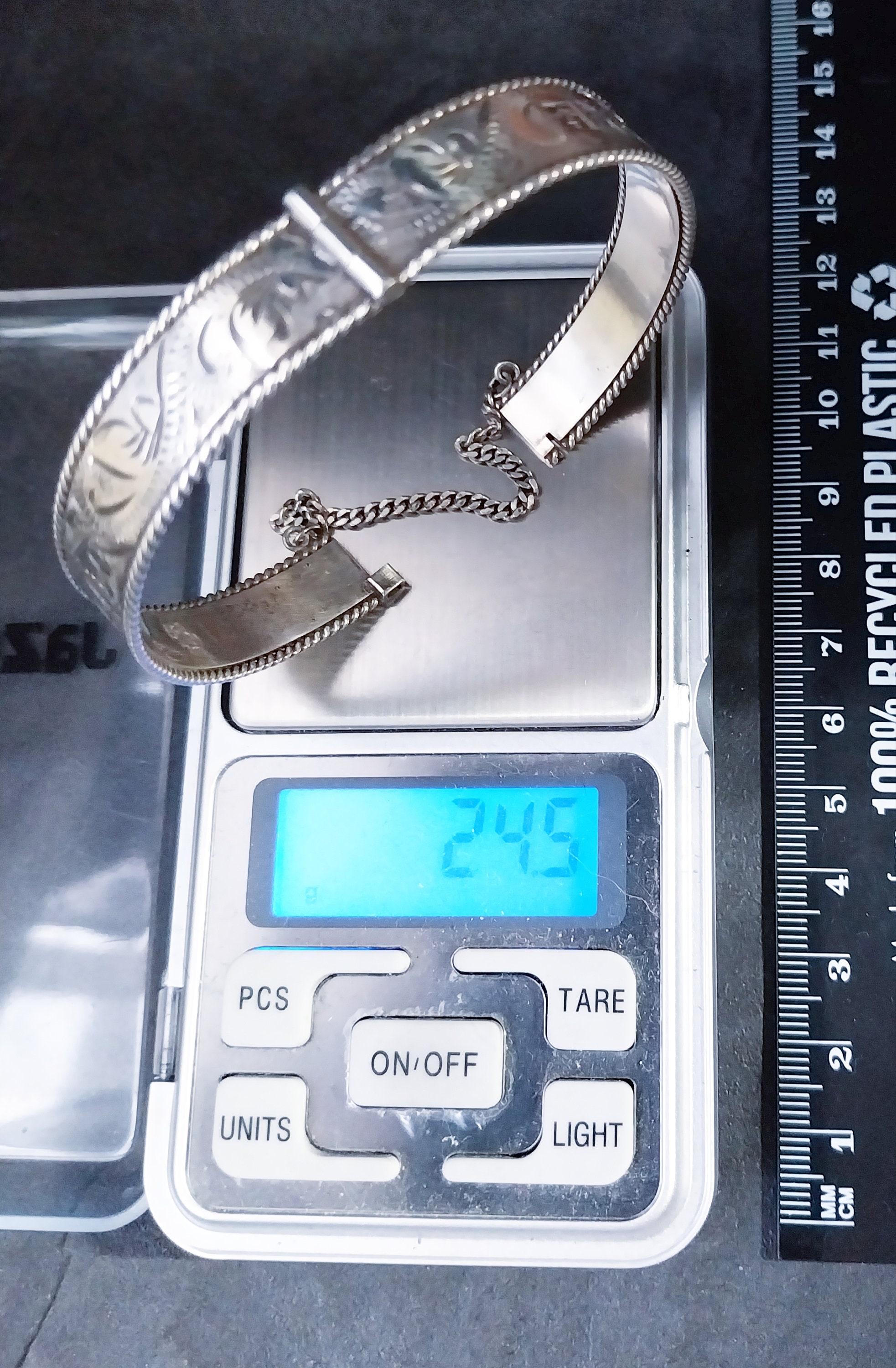 ヴィンテージ スターリングシルバー バングル ブレスレット - 1979