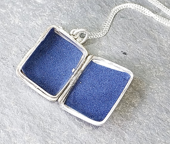 Edwardian SILVER Rectangular LOCKET with Floral D… - image 8