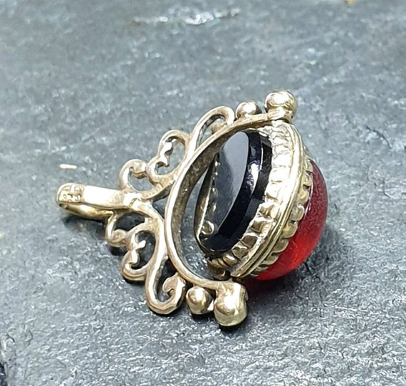 Vintage onyx carnelian 9ct - Gem